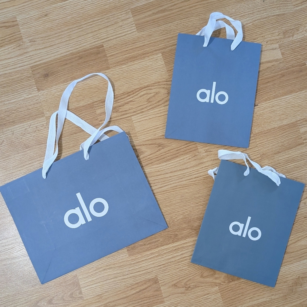 Set Of 3 Alo Yoga Shopping Bags, Brand New